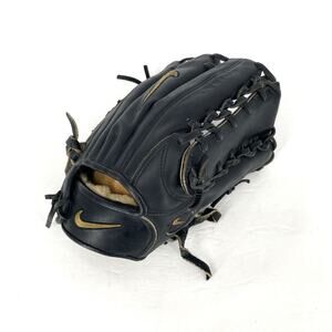 Nike Pro Gold Tradition 11.5” Baseball Glove Black Leather Rare RH Throw